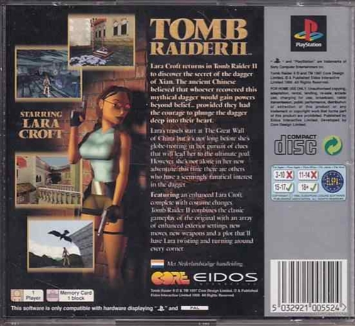Tomb Raider II - Platinum - PS1 (B Grade) (Genbrug)